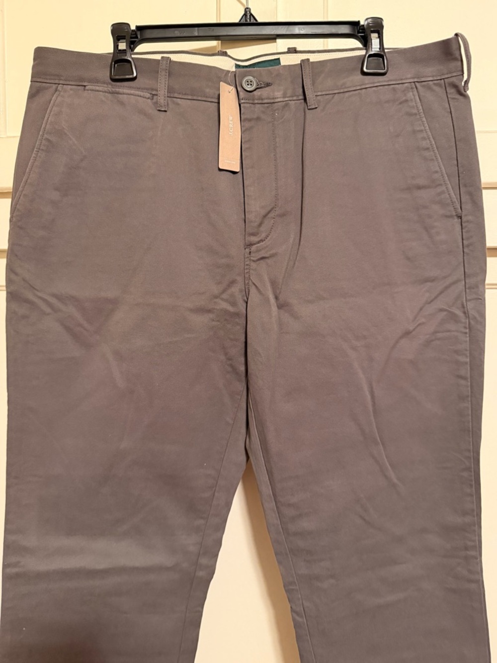 J. Crew Men's Straight Chino Pants in Charcoal